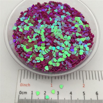 20g 3mm Love Heart Shape PVC Paiete libere Glitter Paillettes pentru Nail Art manichiura/cusut/decor de nunta confetti