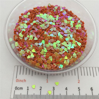 20g 3mm Love Heart Shape PVC Paiete libere Glitter Paillettes pentru Nail Art manichiura/cusut/decor de nunta confetti