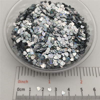 20g 3mm Love Heart Shape PVC Paiete libere Glitter Paillettes pentru Nail Art manichiura/cusut/decor de nunta confetti
