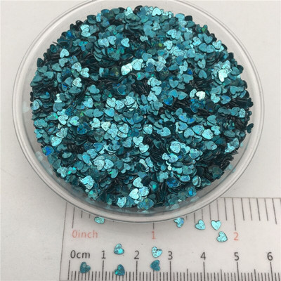 20g 3mm Love Heart Shape PVC Paiete libere Glitter Paillettes pentru Nail Art manichiura/cusut/decor de nunta confetti