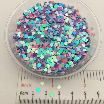20g 3mm Love Heart Shape PVC Paiete libere Glitter Paillettes pentru Nail Art manichiura/cusut/decor de nunta confetti