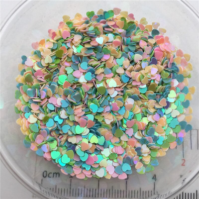 20g 3mm Love Heart Shape PVC Paiete libere Glitter Paillettes pentru Nail Art manichiura/cusut/decor de nunta confetti