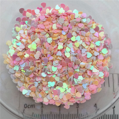 20g 3mm Love Heart Shape PVC Paiete libere Glitter Paillettes pentru Nail Art manichiura/cusut/decor de nunta confetti