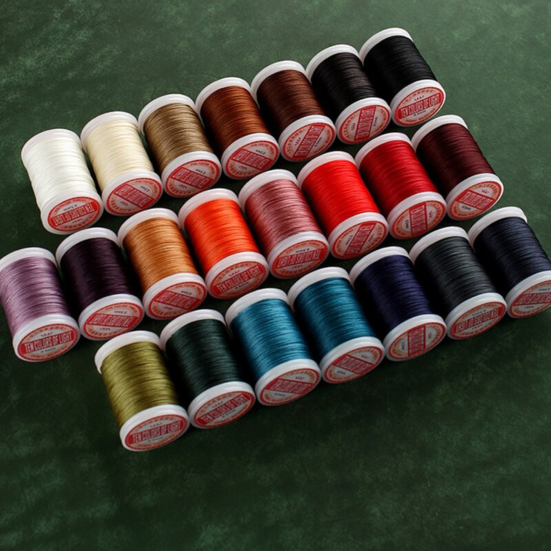 0,5 mm ümmargune vahatatud niit polüester nahk käsitöö õmblusnöör punutud käevõrud isetegemise tarvikud käsitsi õmblusnöör ehted köis