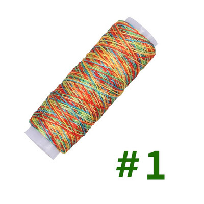 5tk/kott Vastupidav vikerkaarevärviline õmblusmasina niit 110m/rull õmblusnöörid DIY õmblusniit Käsitöö tarvikud tööriistakomplekt