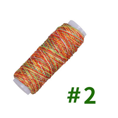 5tk/kott Vastupidav vikerkaarevärviline õmblusmasina niit 110m/rull õmblusnöörid DIY õmblusniit Käsitöö tarvikud tööriistakomplekt