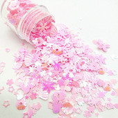 10g ροζ πούλιες Mix πούλιες για Craft Glitter Star Heart Flower Mermaid Shell Unicorn Paillettes DIY Manicure Nail Art Decor
