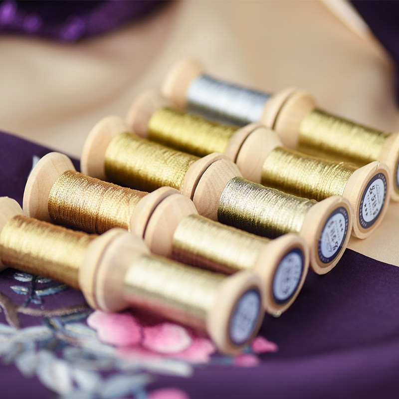 Prantsuse tikkimisniit Merevaigukollane kuldseeria Kuldniit tikandid Pool värviline kuldne tikkimisniit 50 meetrit rull