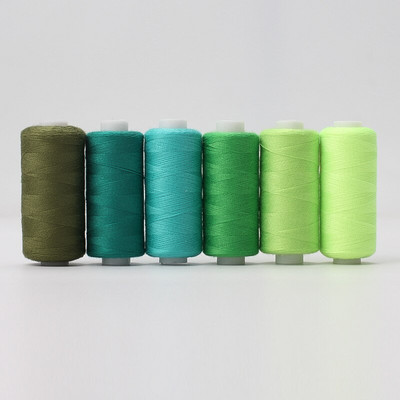 6Pcs 200 Yards Sewing Thread Ebroidery Machine Αξεσουάρ κλωστών Home Repair DIY Sewing Craft Πολύχρωμο σετ πολυεστερικής κλωστής