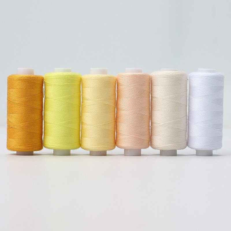 6Pcs 200 Yards Sewing Thread Ebroidery Machine Αξεσουάρ κλωστών Home Repair DIY Sewing Craft Πολύχρωμο σετ πολυεστερικής κλωστής
