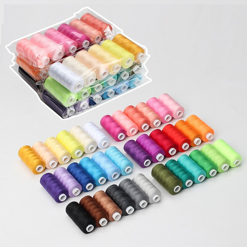 6Pcs 200 Yards Sewing Thread Ebroidery Machine Αξεσουάρ κλωστών Home Repair DIY Sewing Craft Πολύχρωμο σετ πολυεστερικής κλωστής