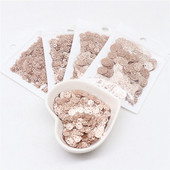 Paillette 3 mm 4 mm 6 mm 10 mm svjetlucave šljokice boje šampanjca Srebrno crne pljosnate okrugle šljokice za DIY odjeću Dodaci za šivanje