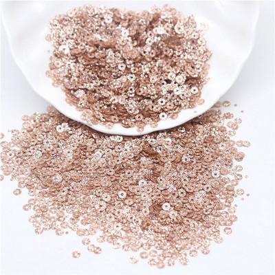 Paillette 3 mm 4 mm 6 mm 10 mm svjetlucave šljokice boje šampanjca Srebrno crne pljosnate okrugle šljokice za DIY odjeću Dodaci za šivanje