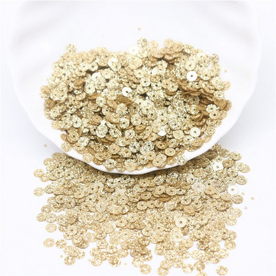 Paillette 3 mm 4 mm 6 mm 10 mm svjetlucave šljokice boje šampanjca Srebrno crne pljosnate okrugle šljokice za DIY odjeću Dodaci za šivanje