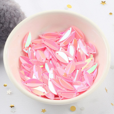 Uus! 720 tk 6*14mm ovaalsed volditud litrid hobusesilmade kuju lahtised litrid meisterdamiseks pulmakaunistused õmblustarvikud