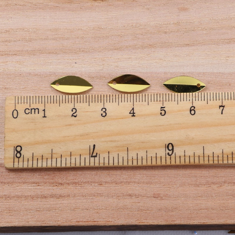 Uus! 720 tk 6*14mm ovaalsed volditud litrid hobusesilmade kuju lahtised litrid meisterdamiseks pulmakaunistused õmblustarvikud