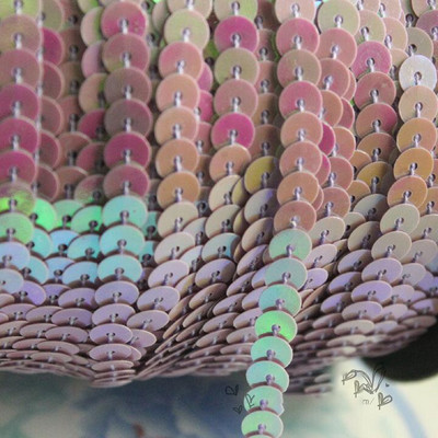 1m-90m 6mm Επίπεδες στρογγυλές παγιέτες Δαντέλα κορδέλα ράψιμο σε στολισμένα Spangle Πιλέτες κορδόνια σε ρολό για χειροτεχνίες Γυναικεία υφασμάτινα αξεσουάρ