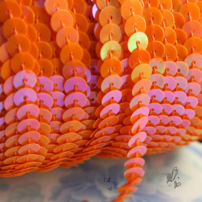 1m-90m 6mm Επίπεδες στρογγυλές παγιέτες Δαντέλα κορδέλα ράψιμο σε στολισμένα Spangle Πιλέτες κορδόνια σε ρολό για χειροτεχνίες Γυναικεία υφασμάτινα αξεσουάρ