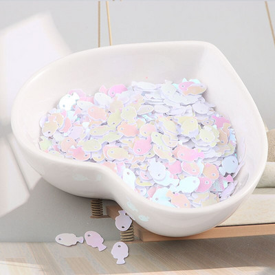 10g/τσάντα 5*7mm Πολύχρωμες πούλιες ψαριών DIY slime υλικό πούλιες Εξαρτήματα για κεντήματα κοσμήματα στολής χειροτεχνίας 720 τμχ