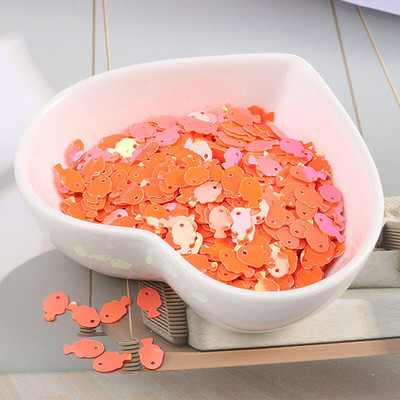 10g/τσάντα 5*7mm Πολύχρωμες πούλιες ψαριών DIY slime υλικό πούλιες Εξαρτήματα για κεντήματα κοσμήματα στολής χειροτεχνίας 720 τμχ