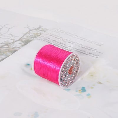 50M/rulli värviline nailonkummist kristalljuhe käsitsi valmistatud meisterdatud pärliteks venivate nööride jaoks elastne joon käsitsi valmistatud tarvikute valmistamiseks