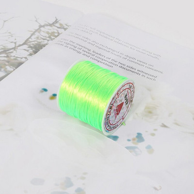 50M/rulli värviline nailonkummist kristalljuhe käsitsi valmistatud meisterdatud pärliteks venivate nööride jaoks elastne joon käsitsi valmistatud tarvikute valmistamiseks