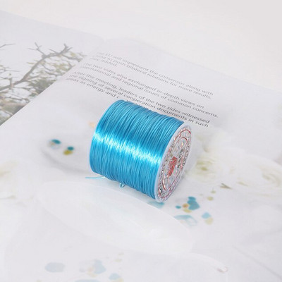 50M/rulli värviline nailonkummist kristalljuhe käsitsi valmistatud meisterdatud pärliteks venivate nööride jaoks elastne joon käsitsi valmistatud tarvikute valmistamiseks