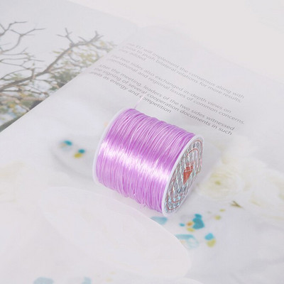 50M/rulli värviline nailonkummist kristalljuhe käsitsi valmistatud meisterdatud pärliteks venivate nööride jaoks elastne joon käsitsi valmistatud tarvikute valmistamiseks