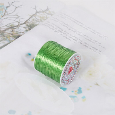 50M/rulli värviline nailonkummist kristalljuhe käsitsi valmistatud meisterdatud pärliteks venivate nööride jaoks elastne joon käsitsi valmistatud tarvikute valmistamiseks
