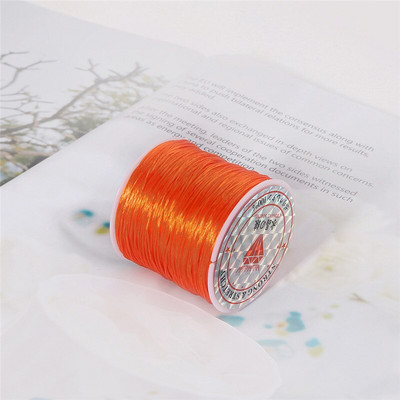 50M/rulli värviline nailonkummist kristalljuhe käsitsi valmistatud meisterdatud pärliteks venivate nööride jaoks elastne joon käsitsi valmistatud tarvikute valmistamiseks