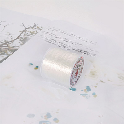 50M/rulli värviline nailonkummist kristalljuhe käsitsi valmistatud meisterdatud pärliteks venivate nööride jaoks elastne joon käsitsi valmistatud tarvikute valmistamiseks