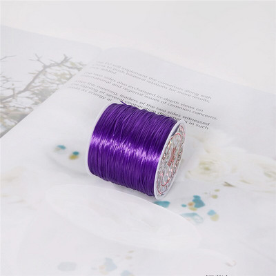 50M/rulli värviline nailonkummist kristalljuhe käsitsi valmistatud meisterdatud pärliteks venivate nööride jaoks elastne joon käsitsi valmistatud tarvikute valmistamiseks