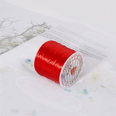 50M/rulli värviline nailonkummist kristalljuhe käsitsi valmistatud meisterdatud pärliteks venivate nööride jaoks elastne joon käsitsi valmistatud tarvikute valmistamiseks