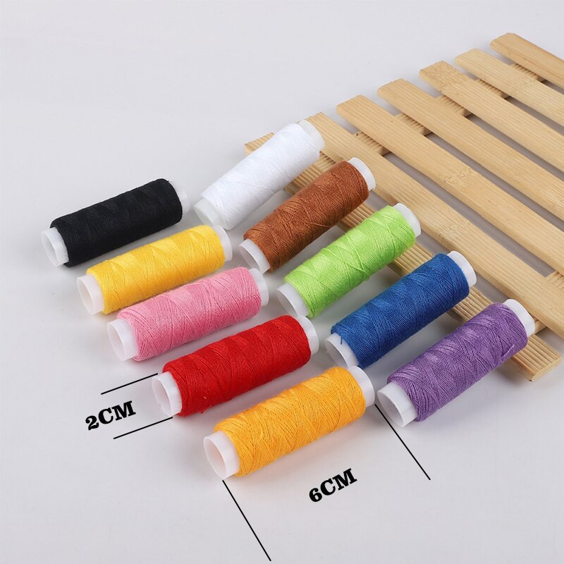 Polüesterõmblusniidid 10 värvi 160 jardi tikandid Õmblusniidid Koonus õmblusmasinale Lapitööd Niidid Käsitöö