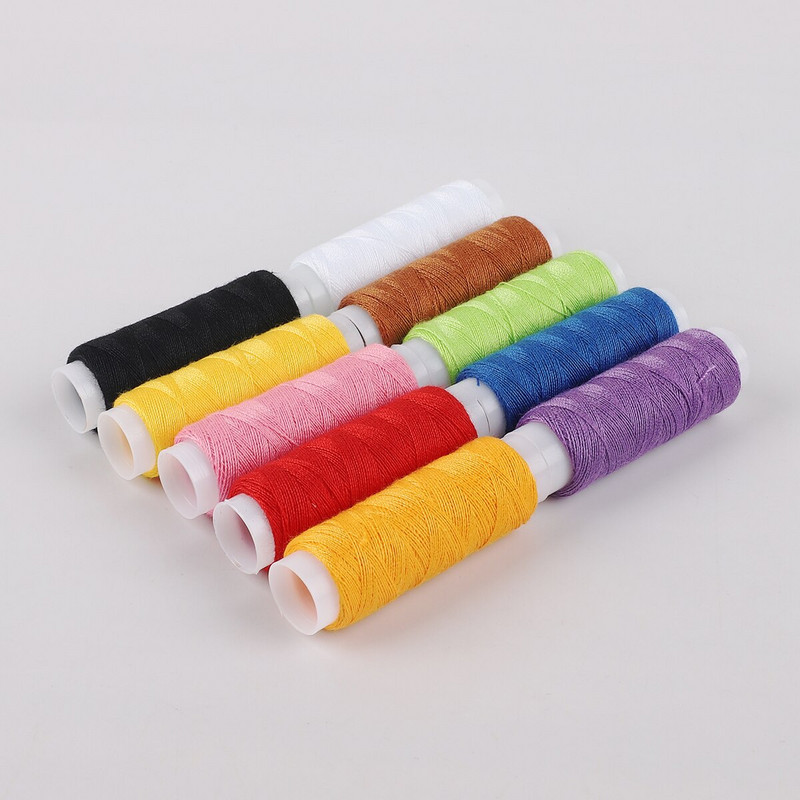 Polüesterõmblusniidid 10 värvi 160 jardi tikandid Õmblusniidid Koonus õmblusmasinale Lapitööd Niidid Käsitöö