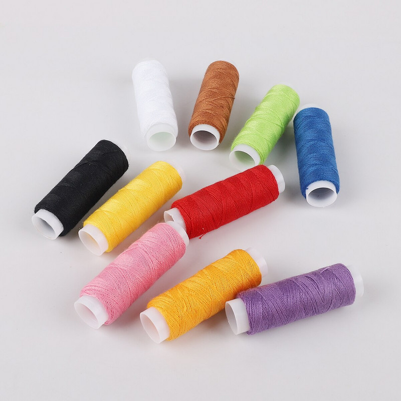 Polüesterõmblusniidid 10 värvi 160 jardi tikandid Õmblusniidid Koonus õmblusmasinale Lapitööd Niidid Käsitöö