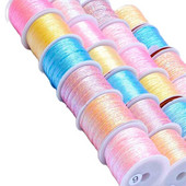 Χρυσή και ασημένια κλωστή Συμφωνική κλωστή βραχιόλι Πλεκτό σχοινί νήμα νεφρίτη diy υλικό Χειροποίητο πλεκτό κόσμημα