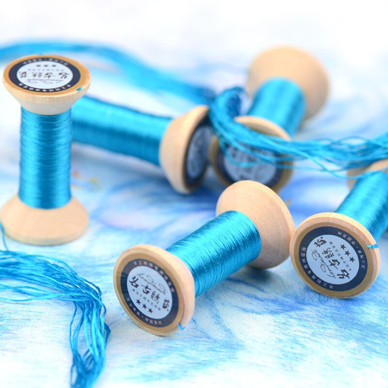 20m Lake Blue Suzhou DIY Common Color Silk Line Branch Εγχειρίδιο Spiraea Embroidery νήμα