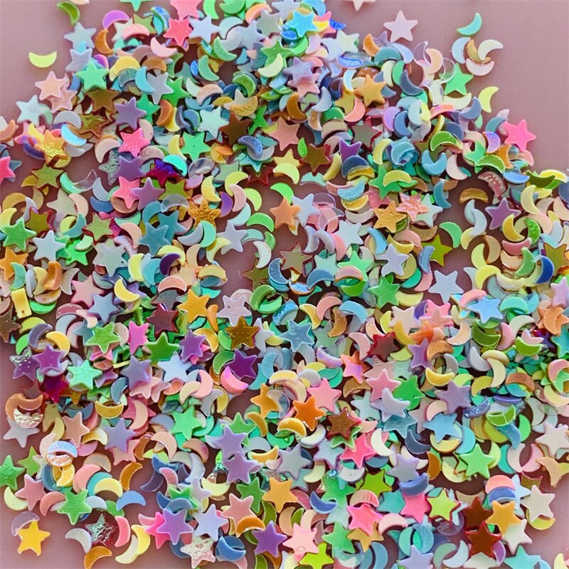 50g Min Mouse Star Moon PVC paiete libere Glitter Paillettes pentru manichiura/cusut/decor de nunta confetti en-gros
