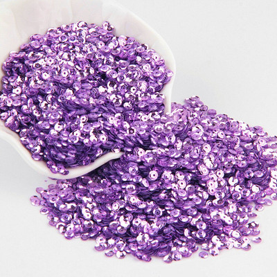 Paillette svijetloljubičaste šljokice 3mm-25mm Okrugle rasute šljokice Svjetlucave paillette Šivanje Vjenčane dekoracije Zanatski DIY dodaci