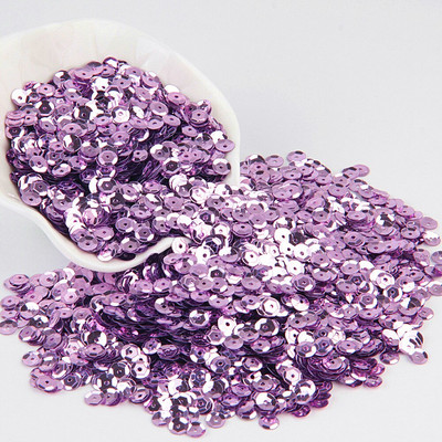 Paillette svijetloljubičaste šljokice 3mm-25mm Okrugle rasute šljokice Svjetlucave paillette Šivanje Vjenčane dekoracije Zanatski DIY dodaci
