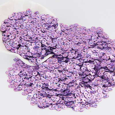 Paillette svijetloljubičaste šljokice 3mm-25mm Okrugle rasute šljokice Svjetlucave paillette Šivanje Vjenčane dekoracije Zanatski DIY dodaci