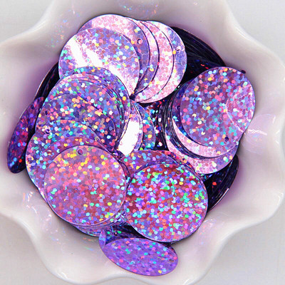 Paillette svijetloljubičaste šljokice 3mm-25mm Okrugle rasute šljokice Svjetlucave paillette Šivanje Vjenčane dekoracije Zanatski DIY dodaci