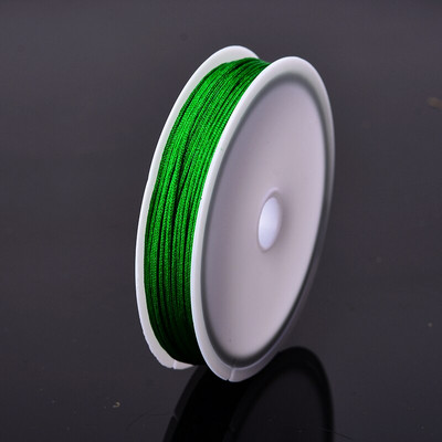 Χρώματα 10 μέτρων 0,8 χιλιοστά νάιλον κορδόνι Κλωστή Κινέζικος κόμπος Μακραμέ Κορδόνι Νο 72 νεφρίτη νήμα σχοινί Χάντρες DIY Φούντες Χάντρες κορδόνι