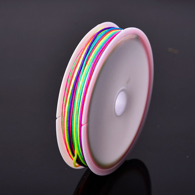 Χρώματα 10 μέτρων 0,8 χιλιοστά νάιλον κορδόνι Κλωστή Κινέζικος κόμπος Μακραμέ Κορδόνι Νο 72 νεφρίτη νήμα σχοινί Χάντρες DIY Φούντες Χάντρες κορδόνι