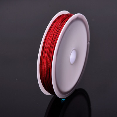 Χρώματα 10 μέτρων 0,8 χιλιοστά νάιλον κορδόνι Κλωστή Κινέζικος κόμπος Μακραμέ Κορδόνι Νο 72 νεφρίτη νήμα σχοινί Χάντρες DIY Φούντες Χάντρες κορδόνι