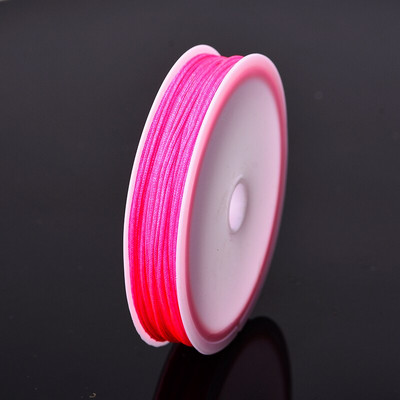 Χρώματα 10 μέτρων 0,8 χιλιοστά νάιλον κορδόνι Κλωστή Κινέζικος κόμπος Μακραμέ Κορδόνι Νο 72 νεφρίτη νήμα σχοινί Χάντρες DIY Φούντες Χάντρες κορδόνι