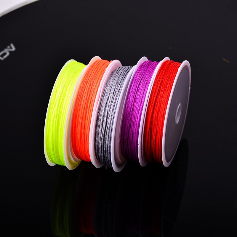 Χρώματα 10 μέτρων 0,8 χιλιοστά νάιλον κορδόνι Κλωστή Κινέζικος κόμπος Μακραμέ Κορδόνι Νο 72 νεφρίτη νήμα σχοινί Χάντρες DIY Φούντες Χάντρες κορδόνι