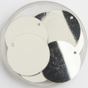 Πολύχρωμες παγιέτες 25 mm με 1 πλαϊνή τρύπα PVC Επίπεδες στρογγυλές χαλαρές παγιέτες παγιέτες Sewing Craft DIY Scrapbooking μενταγιόν 20g