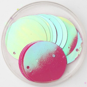 Πολύχρωμες παγιέτες 25 mm με 1 πλαϊνή τρύπα PVC Επίπεδες στρογγυλές χαλαρές παγιέτες παγιέτες Sewing Craft DIY Scrapbooking μενταγιόν 20g